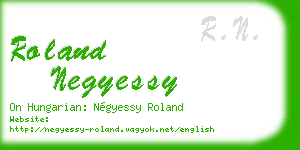 roland negyessy business card