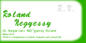 roland negyessy business card